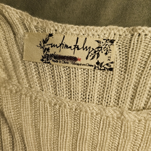 3/$25 NEW Free People Intimately Creme Knit Racerback Crop size XS - Picture 5 of 8